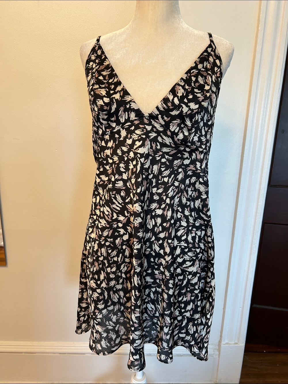 Free People Slip Dress with Cream and Blush Petal Print